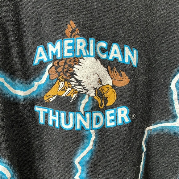 American Thunder Panther Lighting Nature AOP T Shirt Men’s Size L. Vintage 90s - Picture 8 of 8